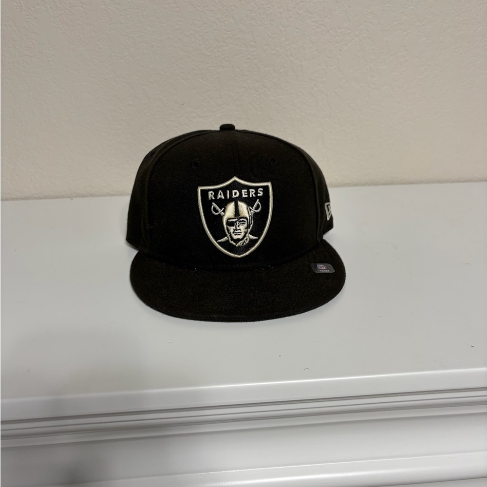 New Era Black and White Raiders Hat